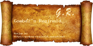 Gombás Reginald névjegykártya